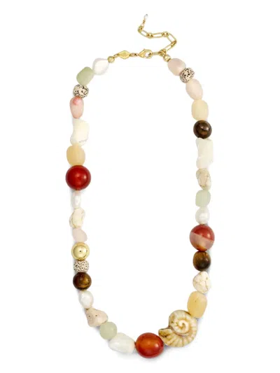 Anni Lu Shell Beaded Necklace In Multi