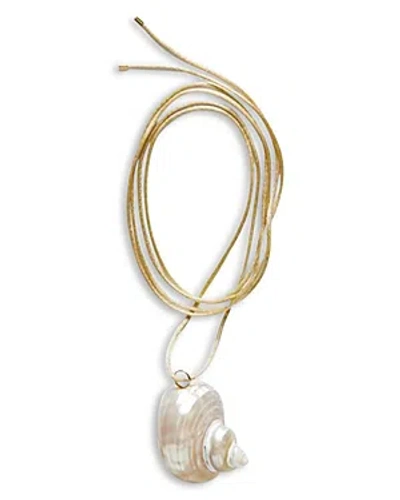 Anni Lu Shell On A String Pendant Necklace, 59.05 In White