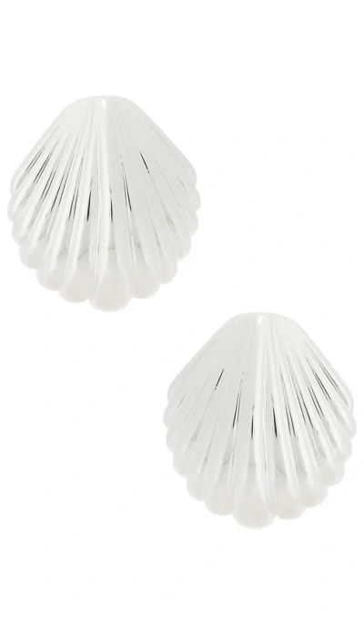 Anni Lu Silver Shell Earring In Metallic