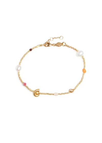 Anni Lu Spirale D'or 18kt Gold-plated Beaded Bracelet