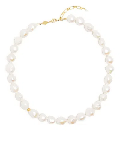 Anni Lu Stellar Pearl Necklace In White