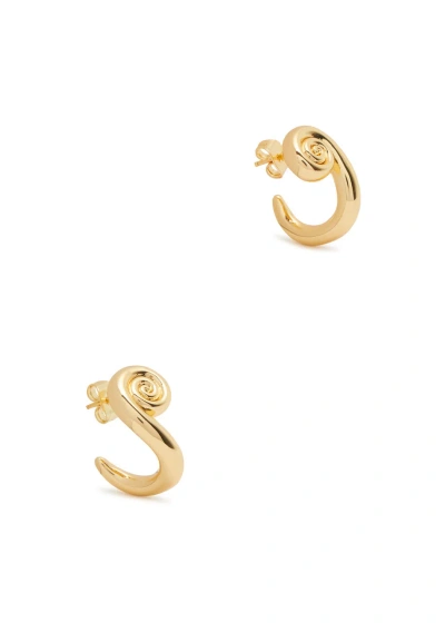 Anni Lu Swirl 18kt Gold-plated Hoop Earrings