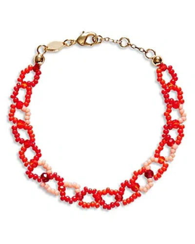 Anni Lu Tattoo Color Beaded Bracelet In Red