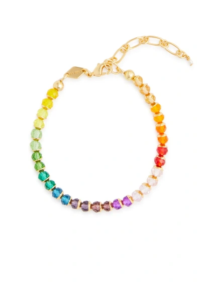 Anni Lu Tennis Kinda 18kt Gold-plated Beaded Bracelet In Multicoloured 1