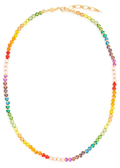 Anni Lu Tennis Kinda 18kt Gold-plated Beaded Necklace In Multi
