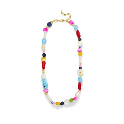 Anni Lu Women's Happy Necklace In Gold In Multi