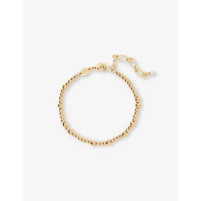 Anni Lu Womens Slim Goldie 18ct Yellow Gold-plated Brass Bracelet