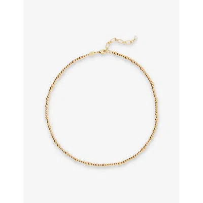 Anni Lu Womens Slim Goldie 18ct Yellow Gold-plated Brass Necklace