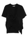Anni Salonen Knot-detail Crew-neck T-shirt In Black