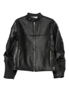 Anni Salonen Rose-detail Leather Jacket In Black