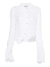 Anni Salonen Twisted Ruffled Shirt In White