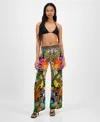 Annia Louisa Women's Paradise Printed Embellished Wide-leg Pants