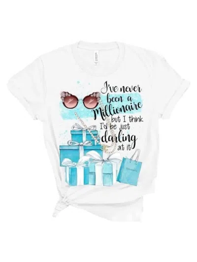 Annie & Abbie Women's Never Been A Millionaire Top In White