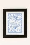 Annie Blue Vintage, French Inspired Pattern Art Print In Black Matte Frame At Urban Outfitters In Multi