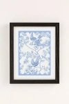 Annie Blue Vintage, French Inspired Pattern Art Print In Black Wood Frame At Urban Outfitters In Multi