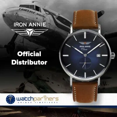 Pre-owned Annie Iron  Classic Series Swiss Quartz Watch 41mm Case Blue Dial 5938-3
