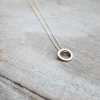 ANNIE MUNDY VIC-21 GM BRUSHED CIRCLE NECKLACE GOLD