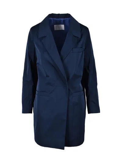 Annie P Blue Polyester Coat