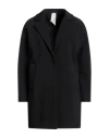 Annie P . Woman Coat Black Size 6 Virgin Wool, Polyamide, Cashmere In Black
