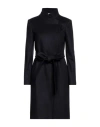 Annie P . Woman Coat Midnight Blue Size 12 Virgin Wool, Polyamide, Cashmere In Blue