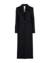 Annie P . Woman Coat Navy Size 4 Virgin Wool, Polyamide, Cashmere In Navy Blue