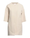 Annie P . Woman Overcoat Beige Size 10 Polyester In Beige