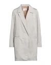 Annie P . Woman Overcoat Grey Size 12 Polyester In Grey
