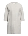 Annie P . Woman Overcoat Light Grey Size 6 Polyester