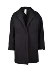 Annie P Wool Coat - Black In Black