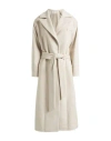 Annie P . Woman Coat Cream Size 6 Virgin Wool, Polyamide, Cashmere In Neutral