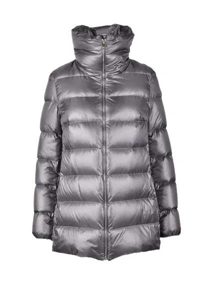 Annie Paris Down Jacket - Grey In Purple