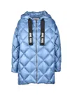 Annie Paris Down Jacket Light Blue In Blue