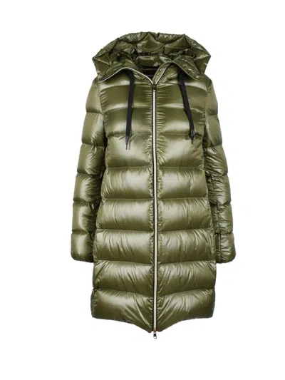 Annie Paris Long Puffer Jacket - Green