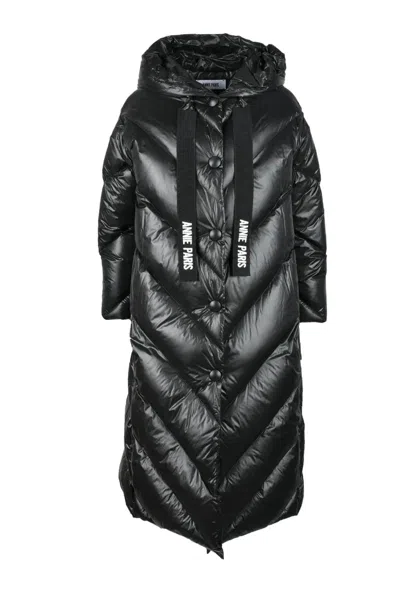 Annie Paris Polyester Down Jacket - Black