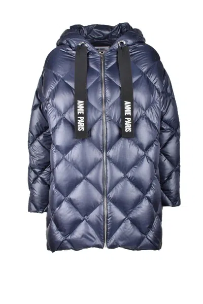 Annie Paris Quilted Blue Down Jacket