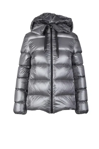 Annie Paris Short Down Jacket Grey In Gray