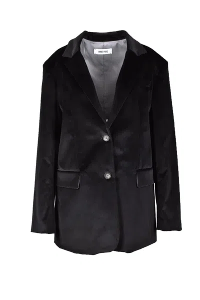 Annie Paris Tailored Black Velvet Jacket
