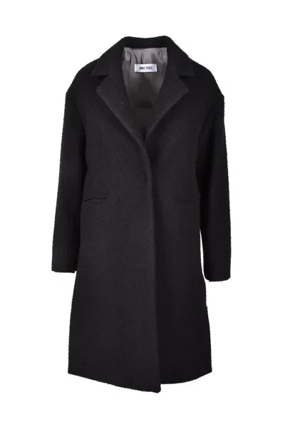 Annie Paris Virgin Wool Coat - Black