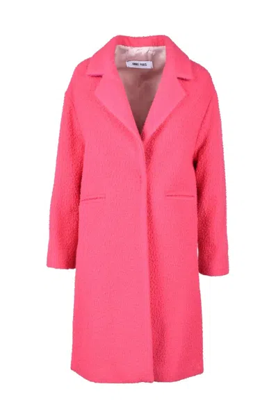 Annie Paris Virgin Wool Coat - Fuchsia In Pink