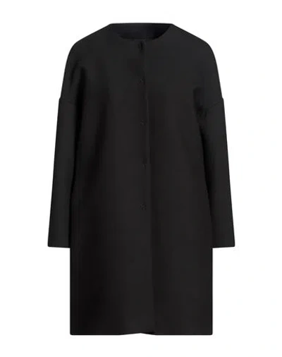 Annie Paris Woman Coat Black Size 8 Polyester, Wool, Elastane