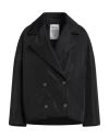 Annie Paris Woman Coat Black Size L Polyester In Pattern