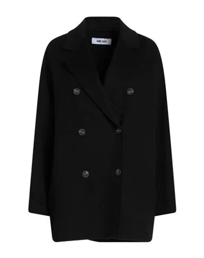 Annie Paris Woman Coat Black Size L Wool, Polyamide