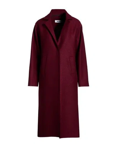 Annie Paris Woman Coat Burgundy Size Xs Virgin Wool In Red
