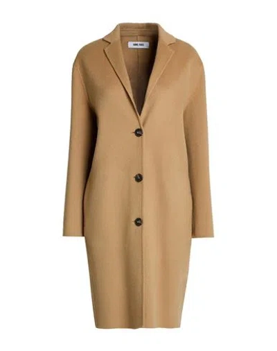 Annie Paris Woman Coat Camel Size 2 Wool, Polyamide In Brown