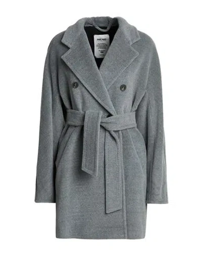 Annie Paris Woman Coat Grey Size 4 Virgin Wool In Gray