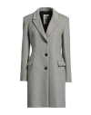 Annie Paris Woman Coat Grey Size 8 Virgin Wool, Polyamide, Cashmere In Gray