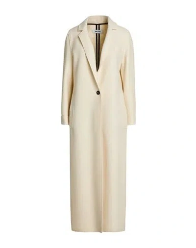 Annie Paris Woman Coat Ivory Size 8 Virgin Wool In White