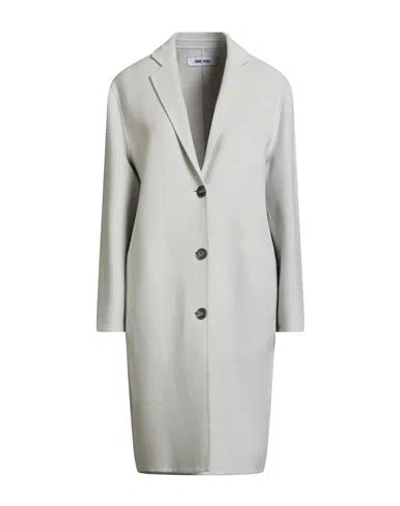 Annie Paris Woman Coat Light Grey Size 6 Wool, Polyamide In Multi