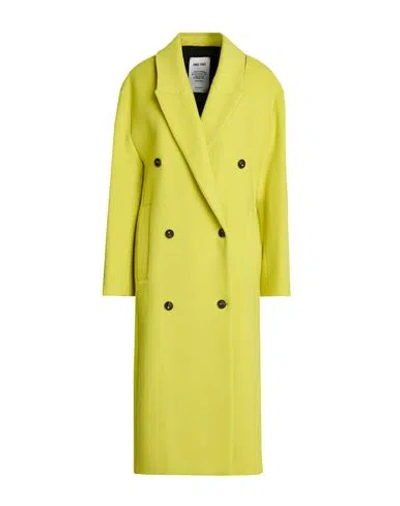 Annie Paris Woman Coat Lime Green Size S Virgin Wool, Polyamide, Cashmere In Multi