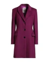 Annie Paris Woman Coat Mauve Size 6 Virgin Wool, Polyamide, Cashmere In Purple